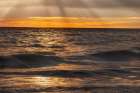 USA-New Jersey-Cape May National Seashore Sunset on ocean shore Art Print